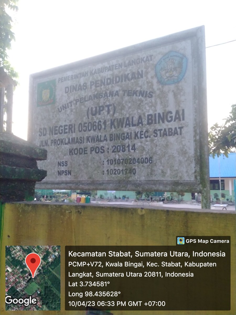 Plang Nama Sekolah